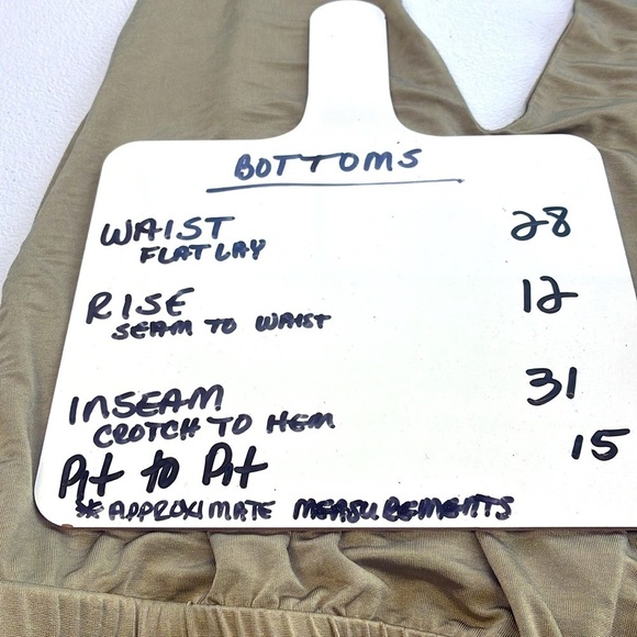 PilyQ Olive Joanne Jumpsuit Swim Cover-up Open Leg Slit Back V-Neck One Piece L - Picture 3 of 11